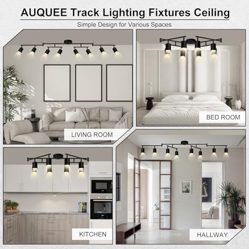 8 Light Track Lighting Fixtures Ceiling (8 light-black)