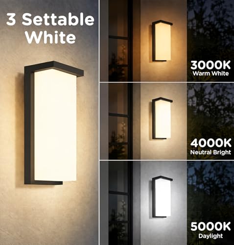 14 Inch Outdoor Wall Light (Black,2 Pack / 14 Inch)