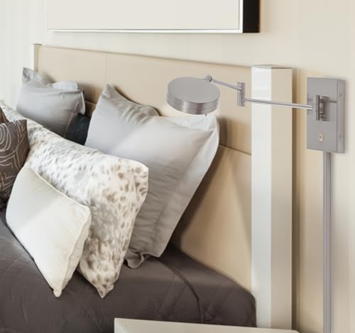 P4308 084 George's Reading Room LED Swing Arm Wall Lamp (Brushed Nickel)