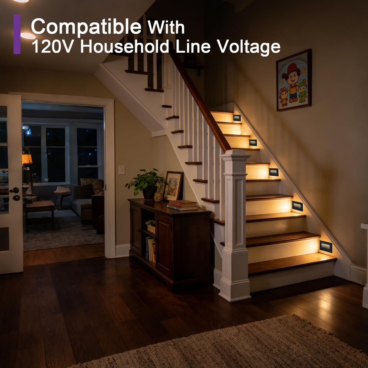 12 Pack Horizontal LED Step Lights (Horizontal-Black / 12 Pack)