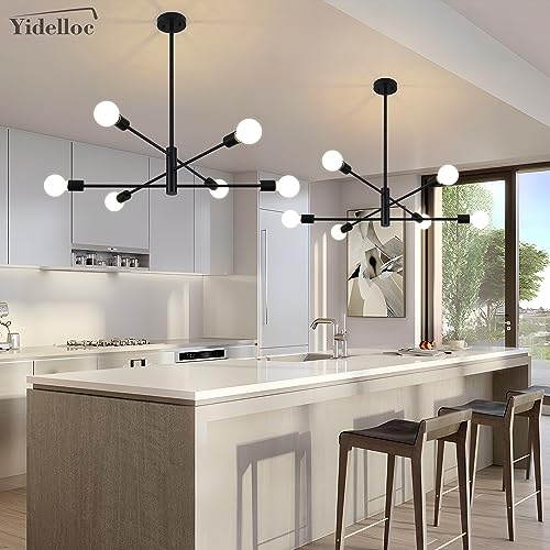 Black Sputnik Chandeliers for Dining Room