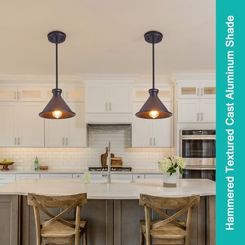 Industrial Pendant Light 2 Pack (2 Pack Oil-Rubbed Bronze (Max 58Inch H))