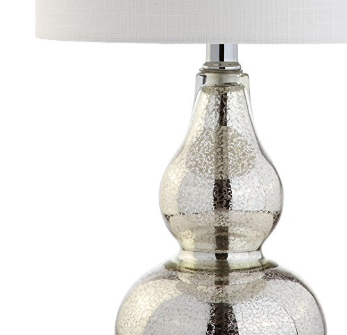Anya Gourd Glass Table Lamp 20.5" (Single / Mercury Silver)