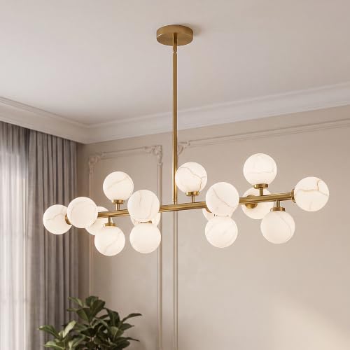 Mid Century Modern Chandelier Linear Chandeliers Pendant Lighting Fixture for Dining Room