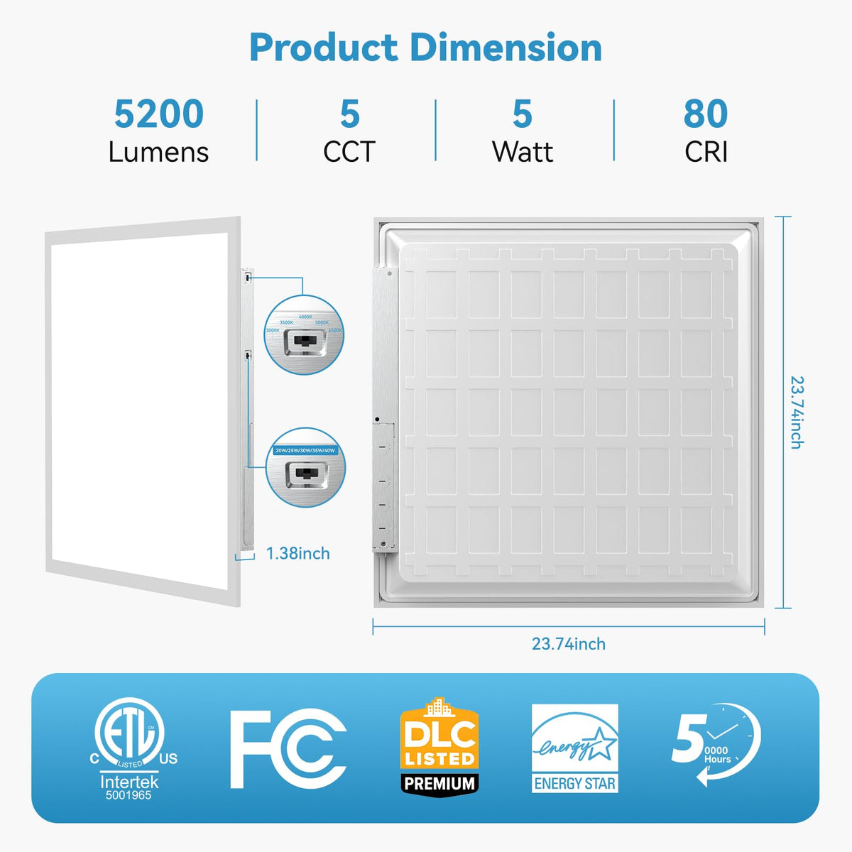 2x2 LED Flat Panel Light 24 (2x2 24Pack)