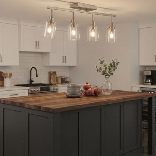 4 Light Brushed Nickel Bathroom Vanity Lighting (Brushed Nickel / 4 Lights)