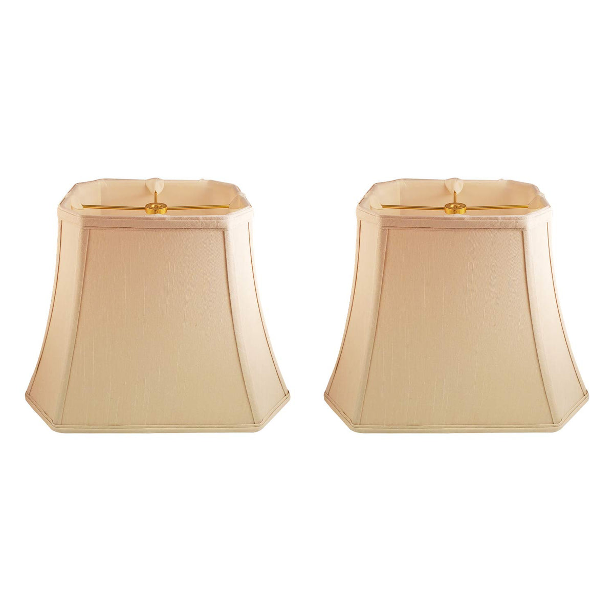 DBS-710-11BG-2 Rectangle Cut Corner Basic Lamp Shade, (4x6) x (8x11) x 8, Beige, 2-Pack ((4x6) x (8x11) x 8 / Beige - 2 Pack)