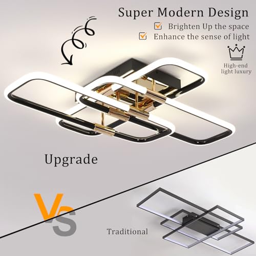 Modern Led Ceiling Light Fixture (Closed to Ceiling / L31.39'')