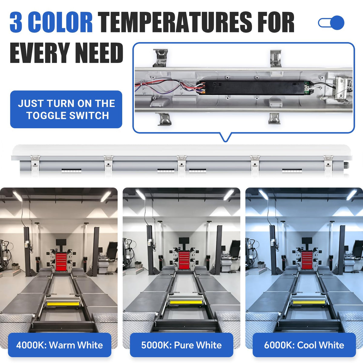 4FT LED Vapor Tight Light 60W (4FT (8-Pack))