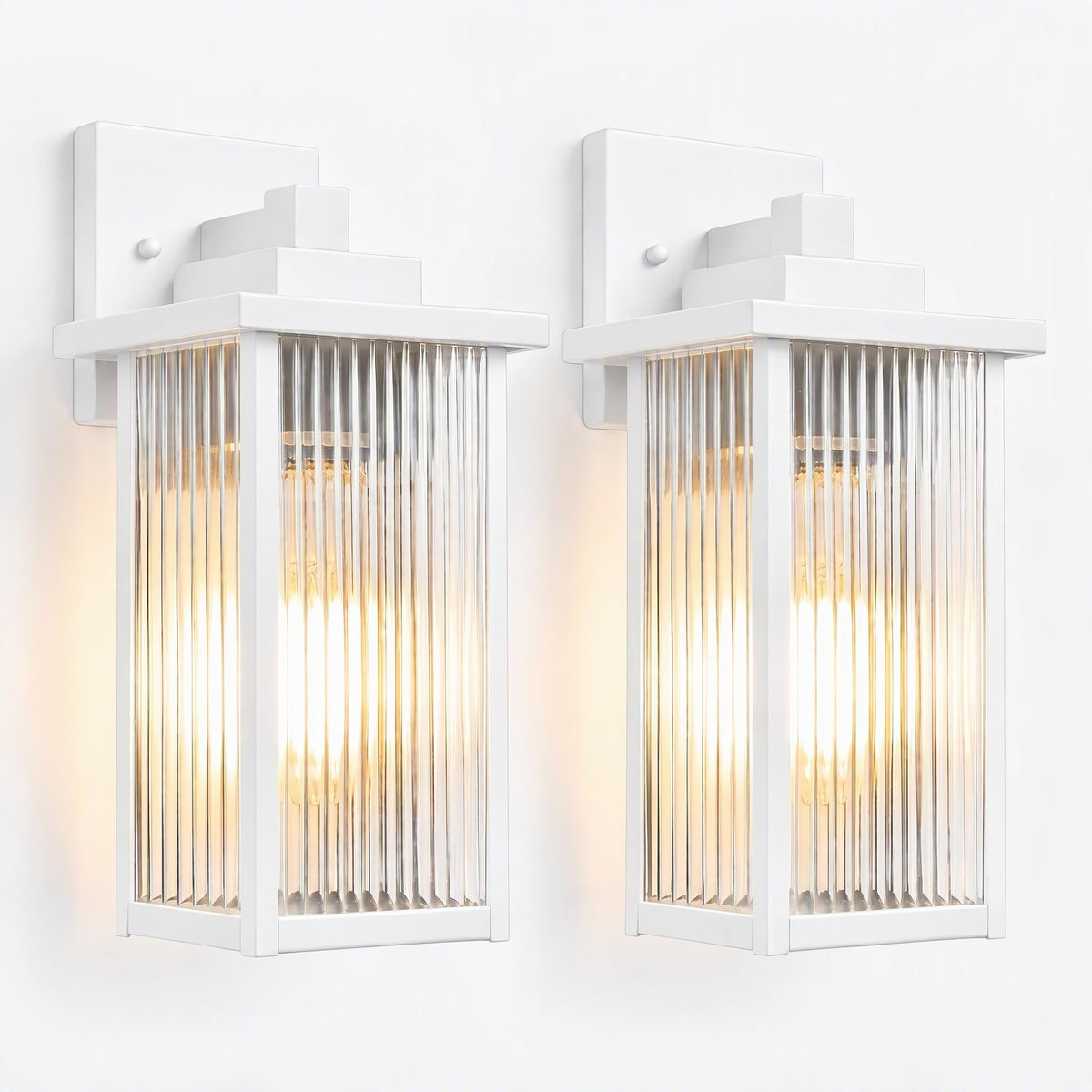 2 Pack 15" White Outdoor Wall Light (White / 15''-2 Pack)