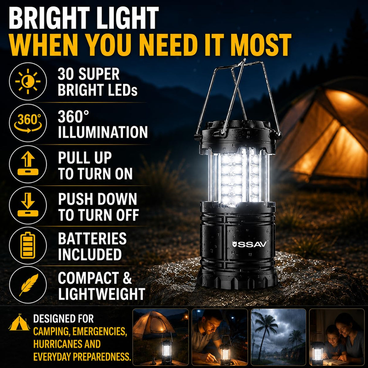 2 Pack Black LED Lanterns (2 Pack Black)