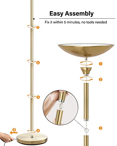 Torchiere Floor Lamp Gold (Gold Torchiere Floor Lamp)