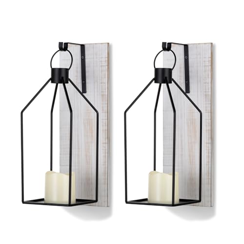 Candle Sconces Wall Decor (Washwhite)