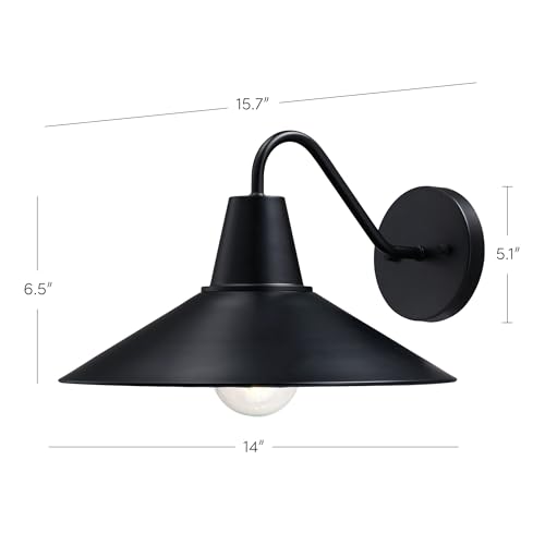Zemi Mid Century Modern Indoor or Outdoor Decorative Wall Light (Zemi Black)