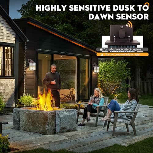 2 Pack Bronze Dusk to Dawn Outdoor Wall Light (Oil-Rubbed Bronze / 10.6''-2 Pack)
