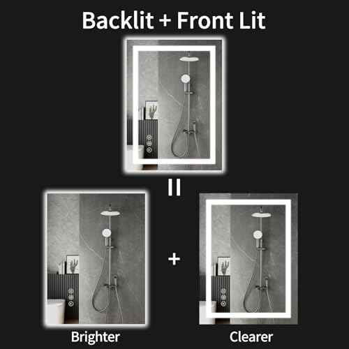 26"x38" LED Bathroom Mirror with Lights (38"L x 26"W)