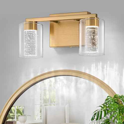 2 Light Gold Vanity Light with 3 Color Modes (2-light / Gold)