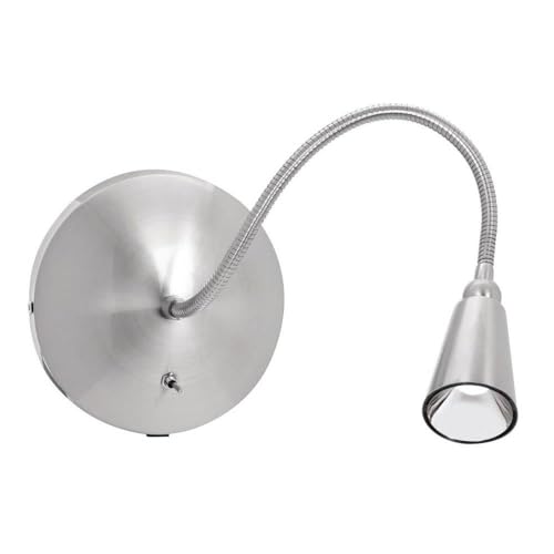 62089 BS LED Gooseneck Wall Lamp (Brushed Steel Finish)