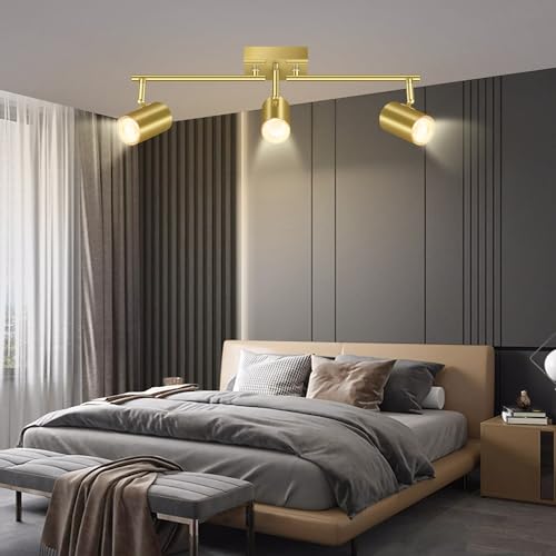 3 Light Track Lighting Fixtures Ceiling (3 light-gold)