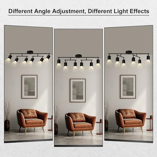 6 Light Track Lighting Fixtures Ceiling (6 light-black)