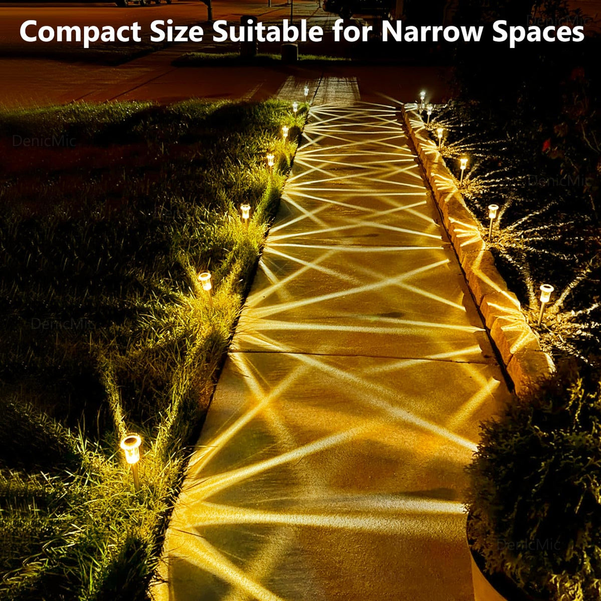 Solar Garden Lights Outdoor Waterproof Warm White LED 15 Pack (Warm White 15Pack)