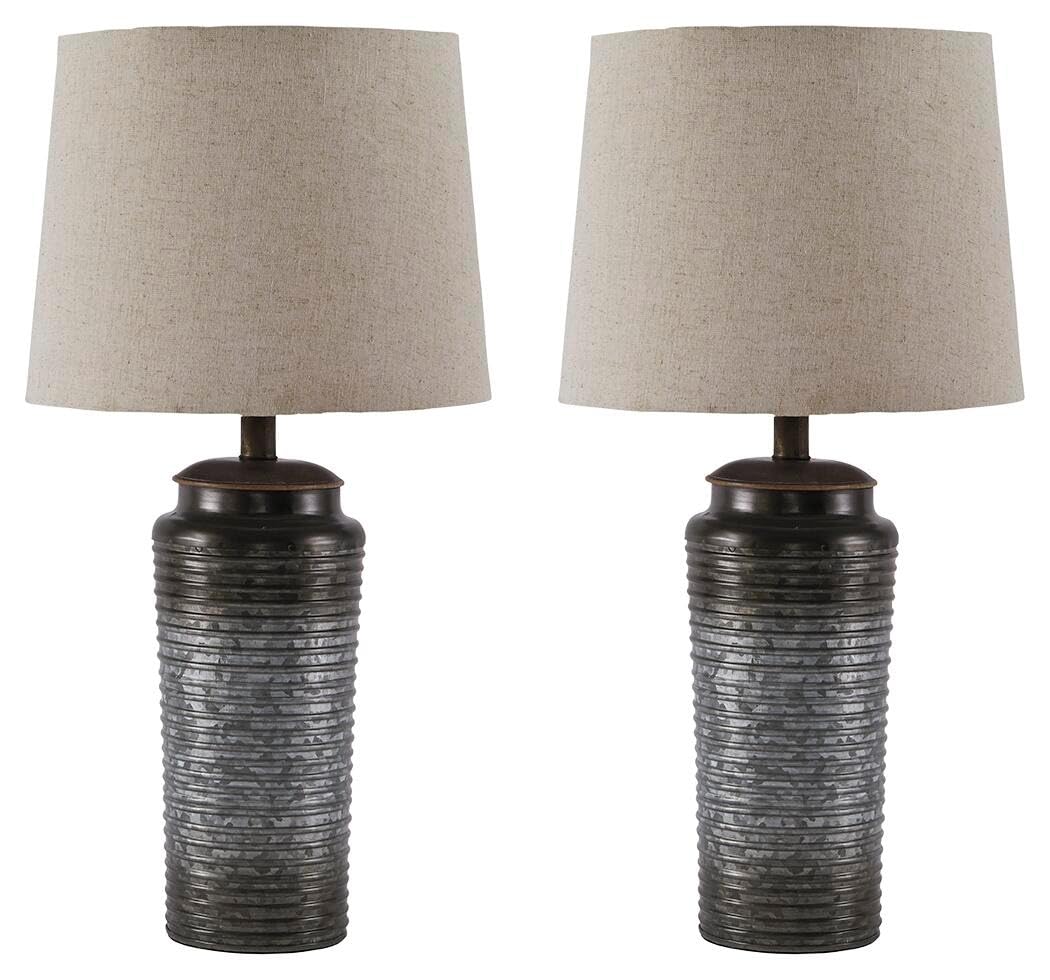 Norbert Living Room Table Lamp Set of 2 (Gray)