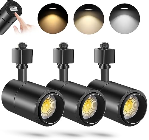 3 Color Zoomable 20W LED Track Lighting Heads H Type (Black)