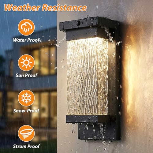 2 Pack Motion Sensor LED Outdoor Lights (Motion Sensor- 2 PACK / Black)