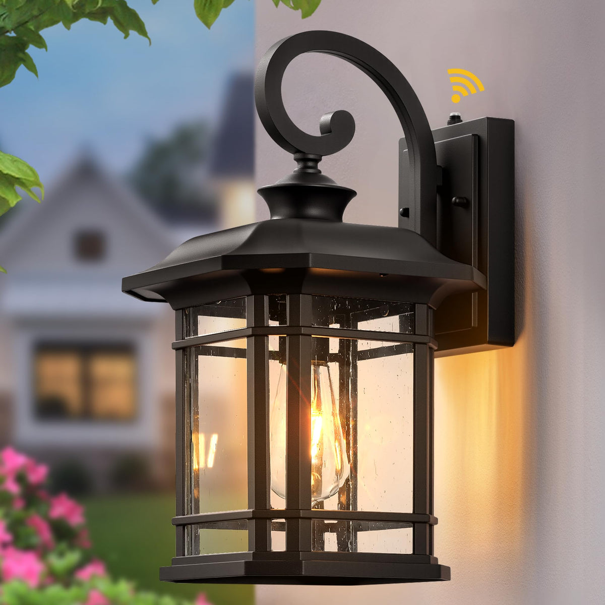16.7" Large Black Dusk to Dawn Outdoor Lighting (Black / 16.7 in Large Dusk to Dawn 1 Pack)