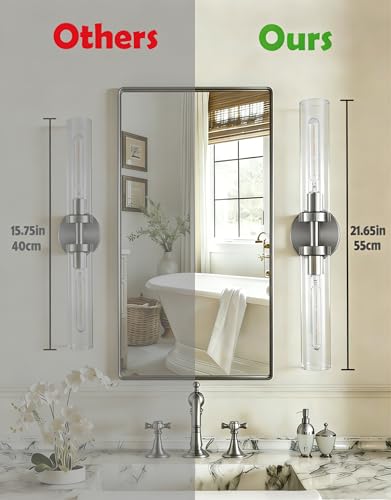 Brushed Nickel Wall Sconces Set of 2 (Brushed Nickel)