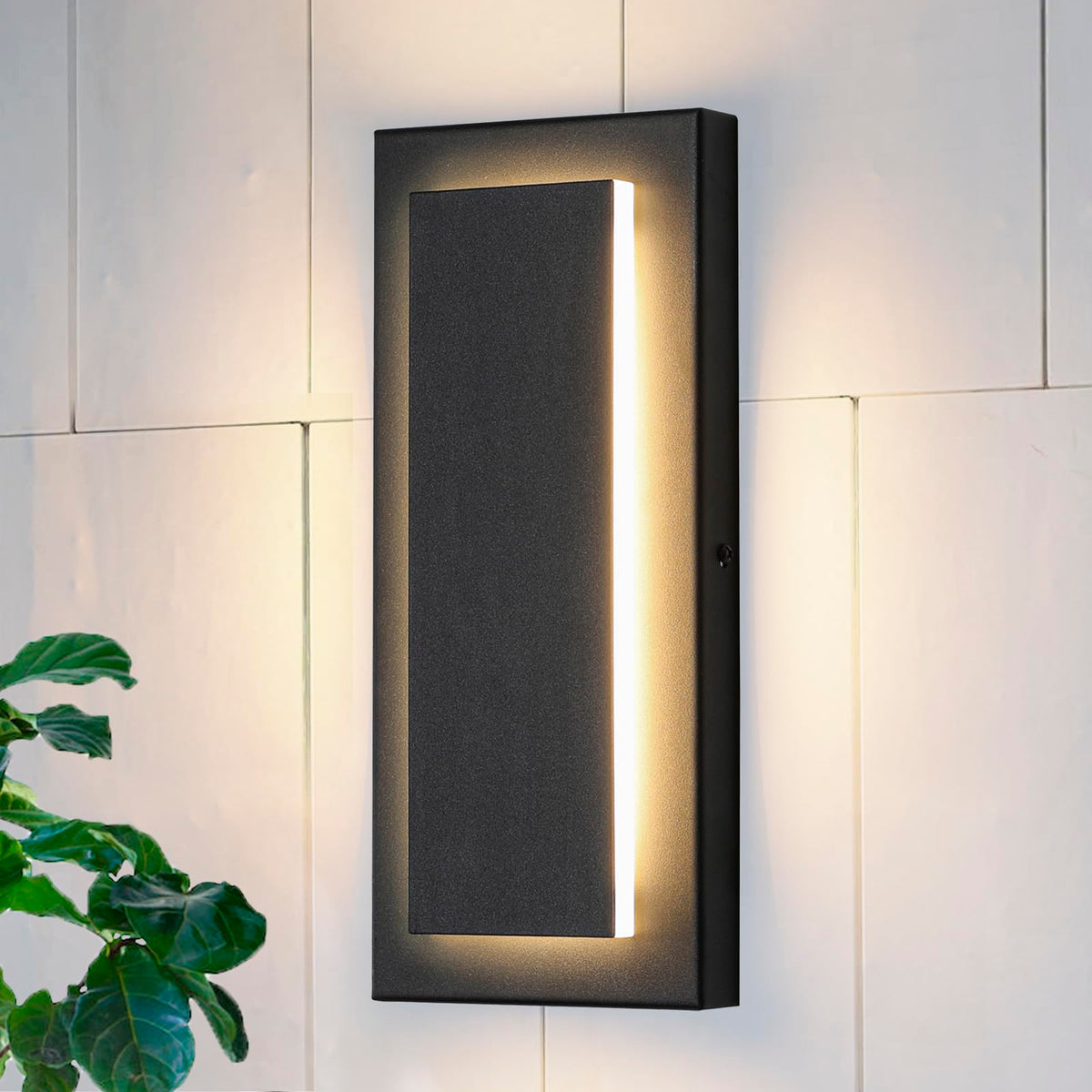 Outdoor Wall Light Black LED Wall Sconces (Black 1-tier Modern Design / 12 Inches（30 cm）)
