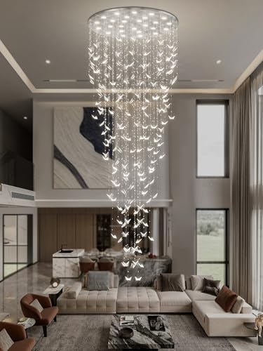 H138 High Ceiling Chandelier (Silver / Dia 48")