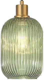 Striped Cylinder Glass Pendant Light