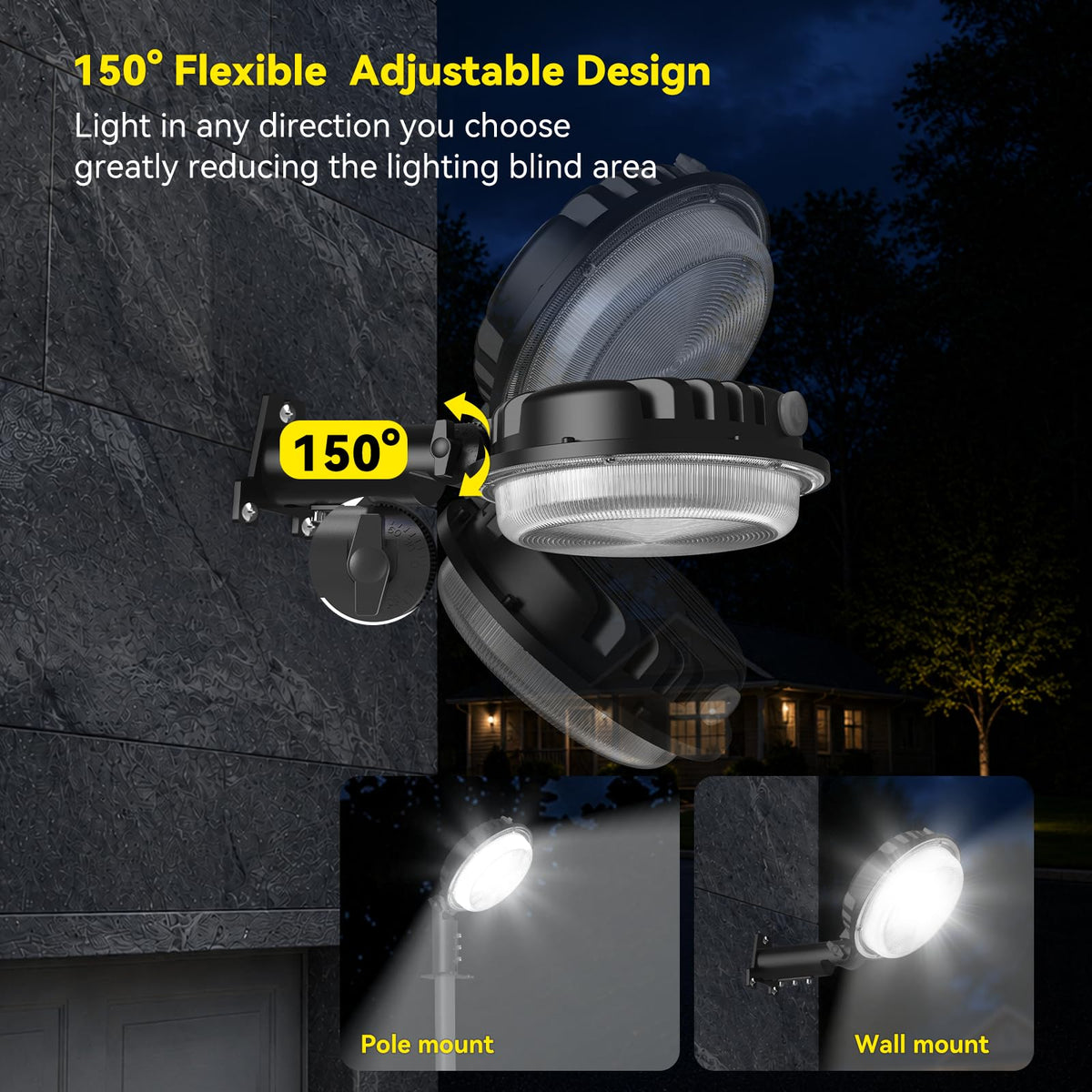 150W LED Barn Light Outdoor Dusk to Dawn Lights