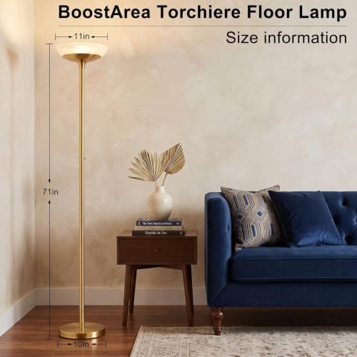 Torchiere Floor Lamp (Brass Gold Floor Lamp)