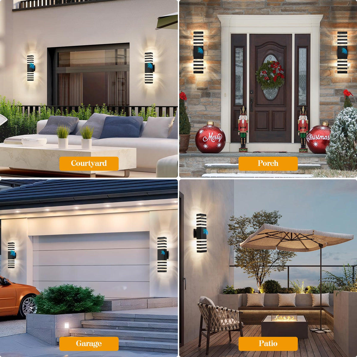 18.3 in Dawn to Dusk Outdoor Light Fixture (4-tier 18.3 Inches)