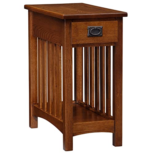 Mission End Table (Medium Oak / Blackened)