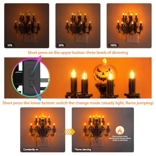 Night Lights Plug Into Wall (Halloween Chandelier / 2 Pack)
