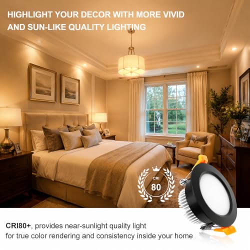2 Inch LED Recessed Lighting (3000k (Warm White) / 16 Pack (Black))