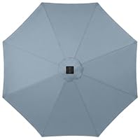 10ft Solar Polyester LED Lighted Patio Umbrella w