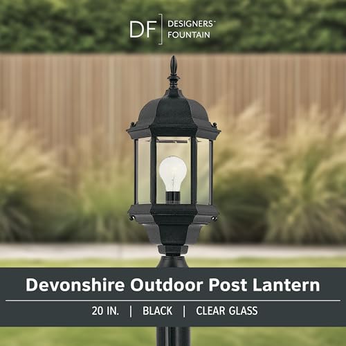 2976 BK Devonshire Outdoor Post Lanterns (Post Lantern / 20 Inch H)
