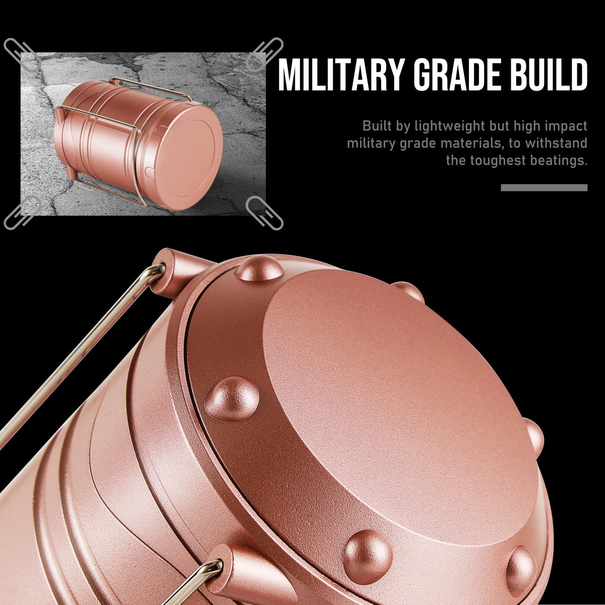 LED Camping Lantern (Silver, Gold, Rose Gold, Burgundy)