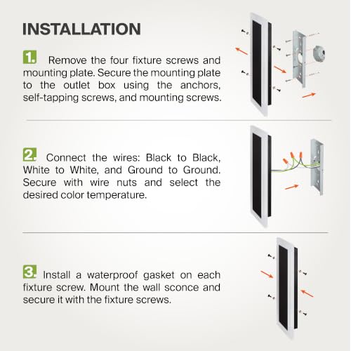 36" LED Linear Wall Sconce (Black)