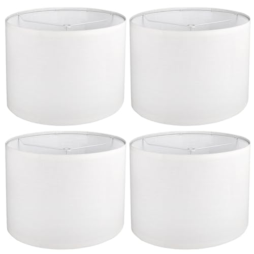 Drum Lamp shades Set of 4 (white-4pack)