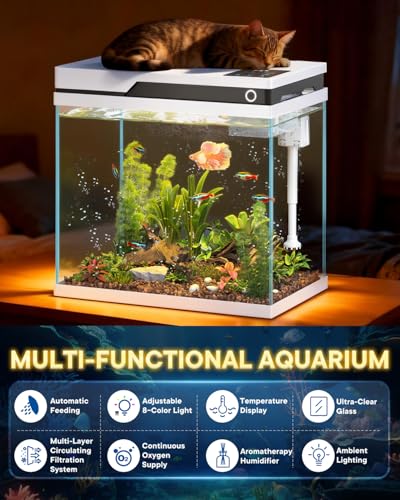 Fish Tank Smart Fish Aquarium Kit 7 Gallon (7 Gallon)