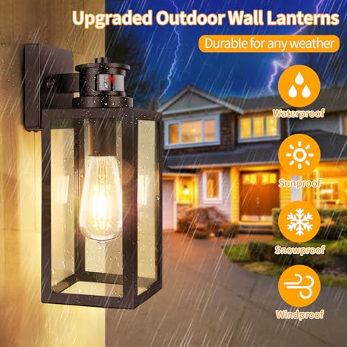 2 Pack Motion Sensor Outdoor Wall Lights (Brown / 13.25 inch)