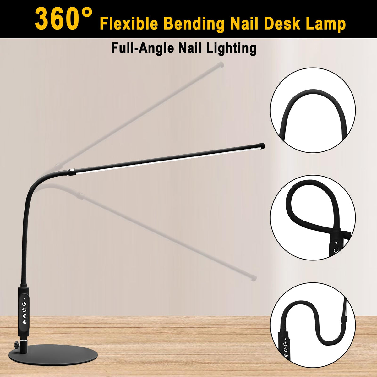 LED Desk Lamp (Black-Table)
