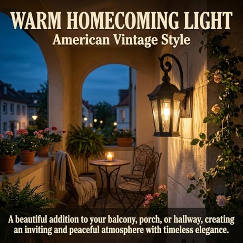 Black Exterior Wall Sconces (Black & Water Glass / 21 inch-Wall Lamp)