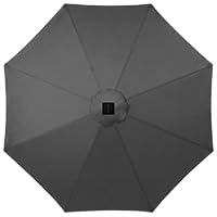 10ft Solar Polyester LED Lighted Patio Umbrella w