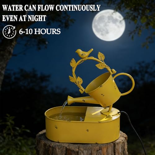 Metal Solar Water Fountain with Backup Battery